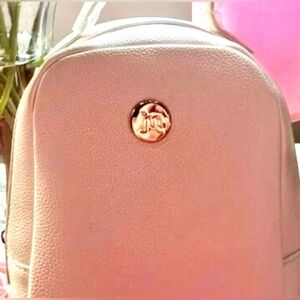 NWT Jessica Moore White Vegan Leather Mini Backpack - Casual Class